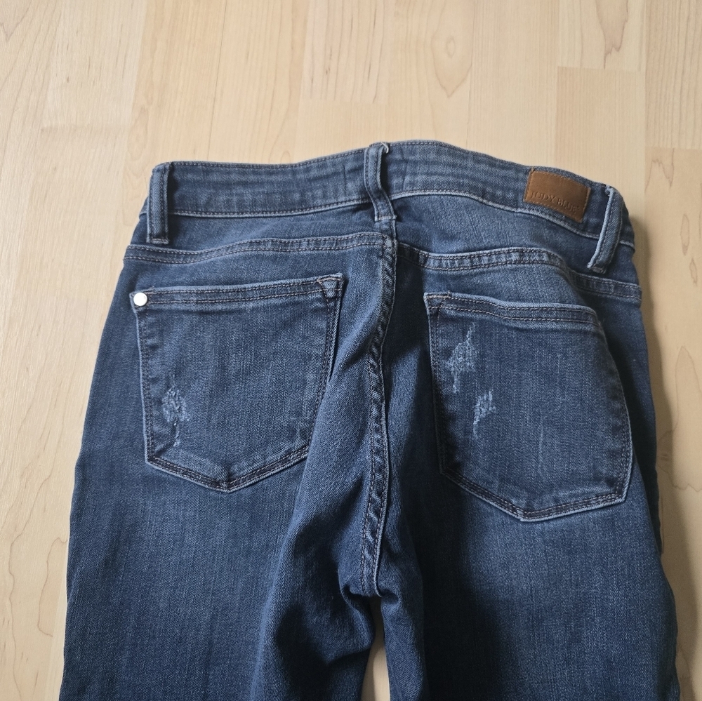 Judy Blue Distressed Skinny Jeans Size 7/28 - Picture 6 of 15